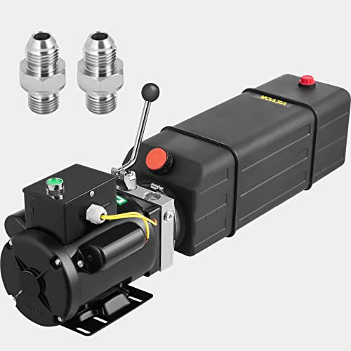 VEVOR Pompe Hydraulique 2950 PSI, Unité de Puissance Hydraulique 3 HP, pour Élévateurs à 2 et 4 Colonnes, Groupe Hydraulique de Levage de Voiture avec Réservoir de 14 L