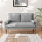 Vesgantti Petit Canapé 2 Places Gris Clair, Canapé en Lin 121cm avec Coussin à Ressorts, Mini Chambre Chambre avec Accoudoirs, Chambre de Salon Moderne, Causeuse Fixe 2 Places, Gris Clair Causeuse