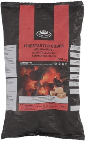 Fancy Flames Cubes Allume-feu En Bois Et Cire - Sachet De 300 Pièces