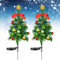 Solar Weihnachtsbaum,2 Stück Solar Weihnachtsbaum Gartenleuchten,Weihnachts Baum mit LED Lichterketten,IP65 Wasserdicht Weihnachtsbeleuchtung Außen,Gartenleuchten mit Solarpanel Mini Weihnachtsbaum