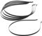 Lot de 5 bandeaux de 5 mm en acier inoxydable pour femme Noir 5 mm