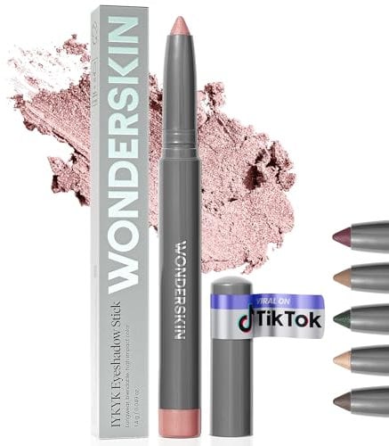 Wonderskin IYKYK Lidschattenstift – Langanhaltender Lidschattenstifte, wischfester und wasserfester schimmernder Lidschattenstift mit integriertem Anspitzer (Pink Quartz)
