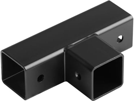 Lot de 6 connecteurs de tubes carrés en forme de T de 2,5 cm, raccord robuste