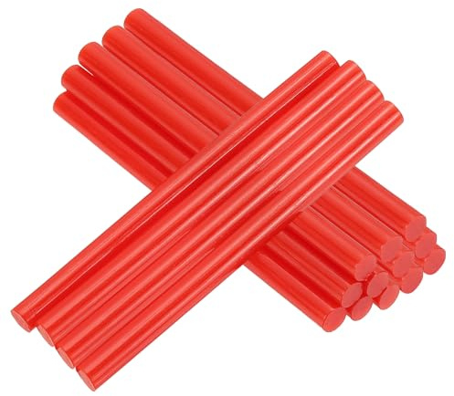 PATIKIL 4x0.27 Inch Hot Glue Sticks, 16 Pcs Hot Glue Gun Sticks Mini Hot Melt Adhesive Glue Stick for DIY Art Craft Repairs Festival Decoration, Deep Red