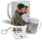 Pack Taza personalizada con foto y llavero con código Spotify. Taza de desayuno personalizada. Llavero personalizado canción. Regalos originales personalizados.