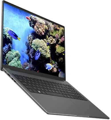 docooler Notebook für Grafikdesign, klares Display 16 Zoll, 32 GB + 1 TB, mattes Display mit 8 Kernen, Bildwiederholfrequenz bei 120 Hz, Labor-Notebook