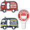 LANOLU Lustige Flaschenöffner Polizei und Feuerwehr (3er Set), Feuerwehr Geschenke für Feuerwehrmänner, Geschenke für Polizisten, witzige Bieröffner