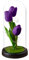 LED Tulip Lamp Artificial Flower Night Light Handmade Light up Tulips in Glass Dome Table Lamp Ornaments Desktop Decor - Battery Operated