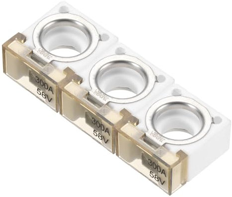 sourcing map 3 Pcs 300A Terminal Block Fuse, 58V DC Marine Rated Battery Fuse and Terminal Block, for the Circuit Protection of Automobiles RVs Cranes Ships Charging