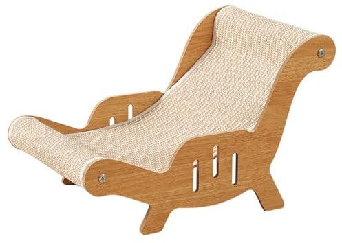Cat Lounger Scratcher, Kittens Scratching Recliner Sofa, Multi-Functional Sisal Scratcher Bed for Indoor Scratching Pad Pet Chair Furniture, 53x31x32cm
