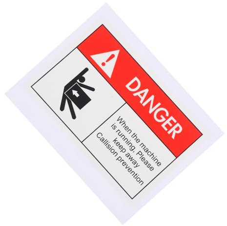 FOYTOKI Warnaufkleber Für Maschinensicherheit Selbstklebende Sicherheitshinweise Berühren Meldung Hochsichtbare Warnschilder Für Gefährliche Geräte Langlebige Vinylqualität