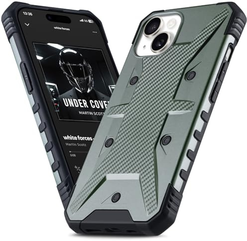 BEZ Case for iPhone 14 Case, Phone Cover Compatible with iPhone 14, Hybrid Armor Anti-Scratch Heavy Duty Shockproof, Dark Green