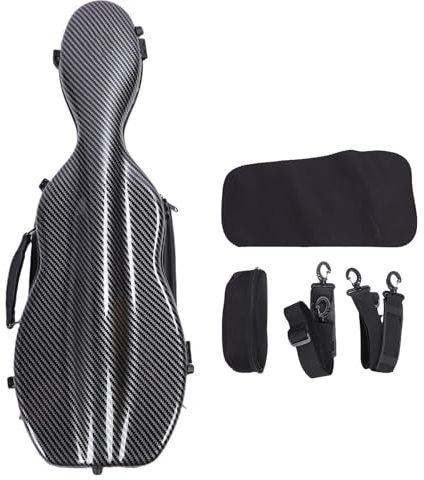 4/4 Custodia per Violino a Grandezza Naturale con Zaino Violino in Fibra di Carbonio a 2 Spalline in Fibra di Carbonio Incorporato