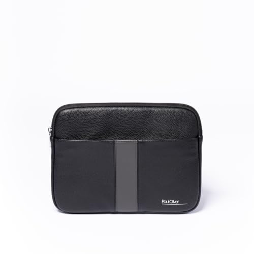 Paul Oliver Faux Leather iPad Cases - Graphite Stripe