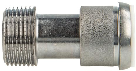 tecuro Heizkörper Ausgleichstülle mit Eurokonus x 1 Zoll (DN25) Außengewinde, temperaturbeständig bis 110 °C, max. 7 bar, Messing vernickelt