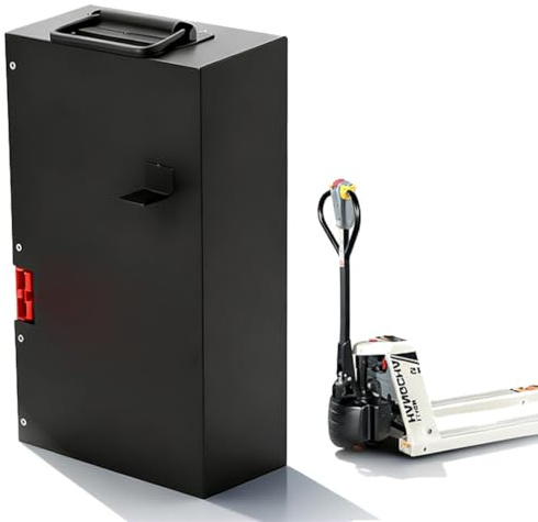 HJGHY 48V 15Ah LiFePO4-Akku für Hubwagen, 48V Elektrogabelstapler mit Griff, 48-Volt-Transporterakku für TC15-Y4-B-Motor