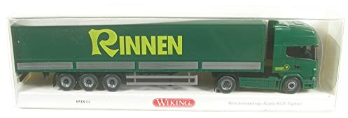 Flatbed tractor-trailer (Scania R420 Topline) Rinnen - Model Car, Ready-made - Wiking 1:87