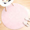 Morbuy Tapis Rond Lavable 80cm/100 cm Tapis en Peluche Interieur Anti Slip Chambre à Coucher Salon Tapis d'Entrée Absorbant Antidérapant Ménage Rug Salle Couloir (100cm, Rose)