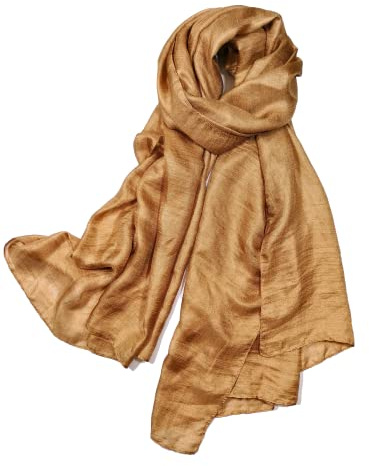 Shanlin Langer Schal mit seidiger Haptik. - Gold -