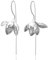 ✦ Geschenke für Frauen ✦Springlight Ohrringe Elegant Magnolie Blume Ohrringe Silber 925 Hängend Handmade Schmuck Damen Geschenke für Mama, Geburtstagsgeschenk für Frauen.(Silber)