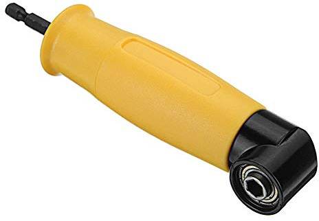 BE-TOOL rechtwinkliger Bohrer, 0,64 cm, 90-Grad-Winkel-Bohrer-Adapter, rechtwinkliger Aufsatz, Bohrfutter, Schraubendreher, Verlängerung