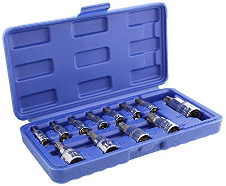 ABN Torx Plus Steckschlüsselsatz Star Bit-Satz, 5 Stern manipulationssicherer Bit-Satz, Torx-Bit-Satz, 12-teilig