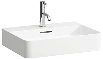 LAUFEN VAL Aufsatzwaschtisch, 3 Hahnlöcher, mit Überlauf, US geschl. 550x420m, H8162820001081, Farbe: Weiß