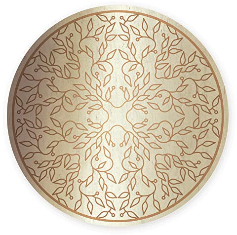 Logbuch-Verlag Tableau doré - Arbre de vie rond - 31 cm - En métal et aluminium - Cadeau - Décoration de salon