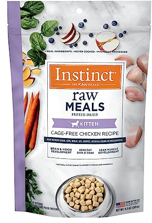 Instinct Raw Meals Freeze-Dried Kitten Chicken Cat Food, 9.5 oz. Bag