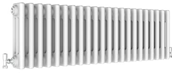 Traditional 3 Column Central Heating Radiator Horizontal Rads Cast Iron Style White 300x1010mm