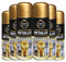 Classic Signature - 6 x Metallic Shimmering Gold Spray Paint 200ml - Multi-Purpose Use, Spray for Metal and Wooden Furniture, Ornaments, Decorative Items and Much More for Interior & Exterior
