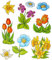 alles-meine.de GmbH 9 TLG. Set Fensterbilder - Blumen - Tulpen/Narzissen - Ostern & Frühling - statisch haftend - selbstklebend + wiederverwendbar/Sticker Fenstersticke..