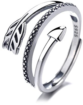 Banemi Daumenring Silber, Trauringe Schlicht Pfeil Verstellbar Gravur Hypoallergen Ring Mutter