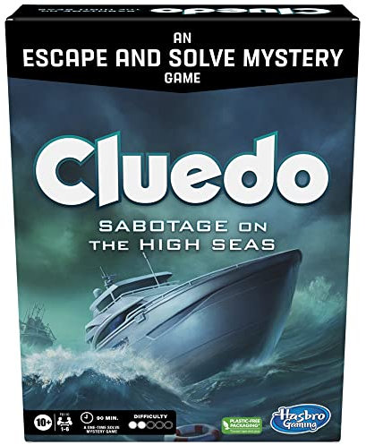 Hasbro Gaming Brettspiel Sabotage auf hoher See, Fluchtraum, kooperative Familie, Geheimnisspiele, 1–6 Spieler, Mehrfarbig