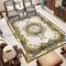 Xiaosua Teppich Mädchen Jugendzimmer Grün Salonteppich Grün Geometrisches Blumen-Vintage-Muster Teppich Schlafzimmer Weich Antirutschmatte Teppich 80X160Cm Auslegware 2Ft 7.5''X5Ft 3''