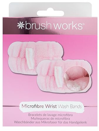 Brushworks Microfibre Wrist Wash Bands - 2 Pack