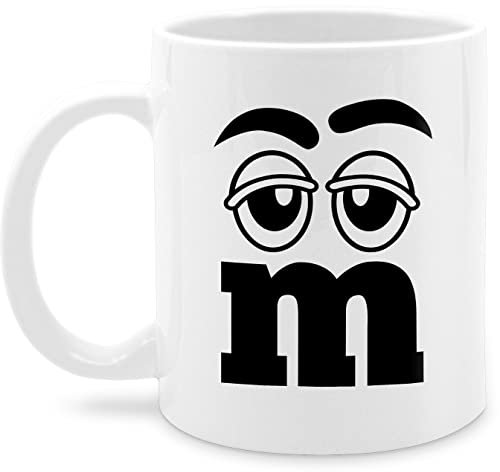Tasse Tassen 325ml - Karneval & Fasching - M und M Figuren Aufdruck I M&M I Fastnacht I Fasnacht I Fasnet - 325 ml - Weiß - m&m's-tasse karnevalstasse fasching- mm m&m-tasse faschingstasse