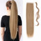 TESS Ponytail Extension Blond 60 cm, Helles Aschbraun gemischt mit Bleichblond Glatt Zopf Extension Pferdeschwanz Haarteil 90g Lange Haarverlängerung Zopf