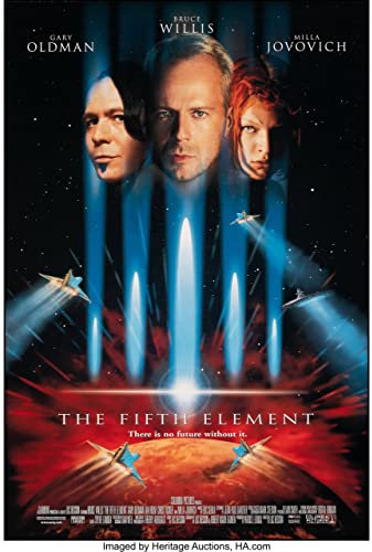 the fifth element 2 Poster A2 - Filmkunstposter in verschiedenen Größen für Wohn- oder Schlafzimmerideen. Randlose Kultfilmbilder, klassische ikonische 70er, 80er, 90er Jahre, Vintage-Retro-Wanddekor
