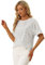 Allegra K Damen Festliches Oberteil Pailletten Oberteile Kurzarm Rund Halsausschnitt Party Glitzer Top Silber S