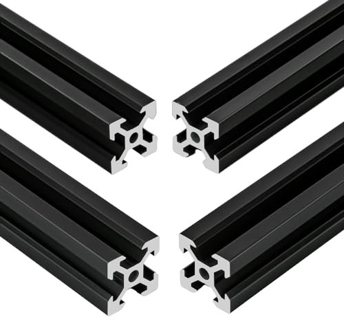 4 Stück V Typ Systemprofile 2020 400mm Aluminiumprofil Extrusions Eloxierte Linearschiene 20x20 Aluprofil für 3D-Drucker DIY CNC-Maschinen uzw (400mm)