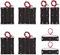 FOXTIP 18650 Battery Holder Bundle with Wire 1Slots 18650 Battery Holder 3.7V, 2 Battery Holder 7.4V, 3 Battery Holder 11.1V, 4 Battery Holder 14.8V Box 2 for Each Type -Total 8Pcs