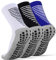NEWIROVE 3 Paare Fußballsocken Kinder Grip Socken Fussball Antirutsch Socken Sportsocken Kinder Trainingssocken Fußballstutzen für 9-12 Jahre Jungen und Mädchen Basketball Laufen,Weiß+Schwarz+Blau M