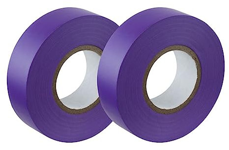 GOCABLETIES Violettes Isolierband, 19 mm x 20 m, starkes selbstklebendes PVC-Isolierband zum Isolieren, Reparieren und Schützen von elektrischen Drähten, 2 Rollen