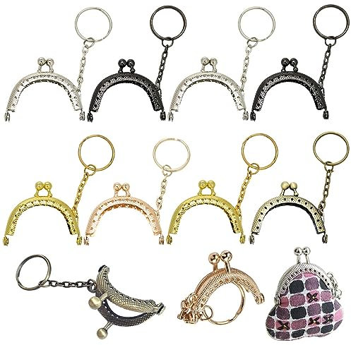 Zasiene Semi-Circulaire Sac À Main Sac Cadre 10 Pièces Fermoir Serrure Fermoirs Craft Cadre Fermoir Cadre Fermoir Porte Monnaie Arc en Métal Semi-Circulaire Sac À Main Sac Cadre Fermoir pour Sac