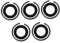 ABOOFAN 5 Sätze Schlüsselring O-ring Schraubenschlüsselring Steckdosenhalter Mit O-ring Gummischlüsselring Sicherungsring Für Schlagschrauber Schlagreibungsring Elektrisch Ringklemme Eisen