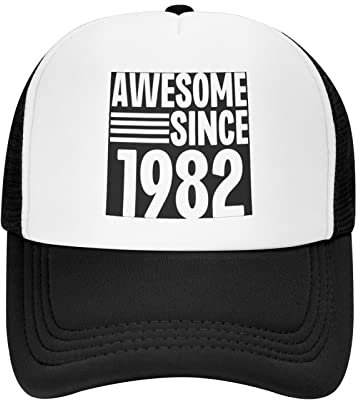 874 Baseballkappe Ehrfürchtig Seit 1982 40. Geburtstag 1982 Basecap Baseball Unisex Baseball Cap Retro Baseball Kappe Für Athletic Sport Outdoor