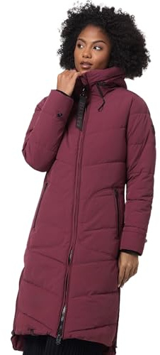 MARIKOO Damen Winterjacke Stepp Winter Jacke gesteppter Wintermantel warm lang Mantel B949