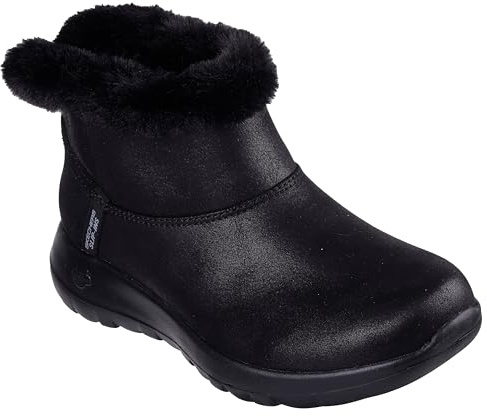 Skechers Damen On-The-Go Joy Cozy Dream Slip-InTurnschuhe, Black Textile, 41 EU