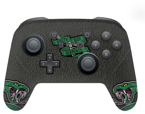 Head Case Designs Licenza Ufficiale Riverdale South Side Serpents Personaggio E Logo Vinile Sticker Gaming Pelle Adesivo Compatibile con Nintendo Switch PRO Controller
